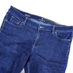 Liz Claiborne City Fit Skinny Leg Jeans Dark Wash Women's Size 12
